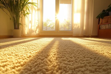 Wall Mural - Sunbeams Through Window on Carpet