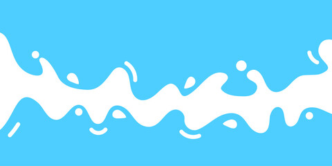 Wall Mural - milk splash, milk simple shape for banner background, milk waves, milk splashes for advertising dairy products