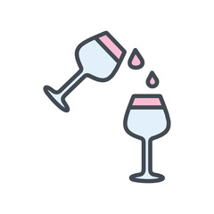 Poster - Wine Sip Vector Icon