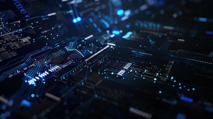 Abstract Futuristic Circuit Board