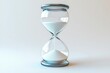 © Vesna - isolated hourglass on a pristine white background the flowing sand symbolizing the passage of time the minimalist design evokes contemplation and reflection emphasizing simplicity and clarity