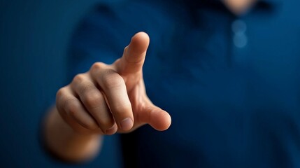 click to connect: a close-up shot of a hand reaching out, finger pointing towards the viewer, sugges