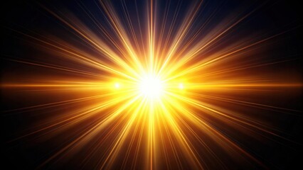 Wall Mural - Sun flare against a dark background, natural, sunlight, bright, glowing, lens flare, atmospheric, abstract, radiant
