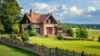 © Kitta Studio - Charming country house surrounded by lush greenery and a beautiful sky, perfect for nature lovers and peaceful retreats.