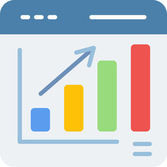 Wall Mural - Bar Chart icon