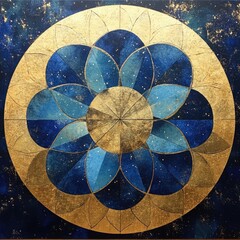 Wall Mural - A stunning mandala artwork featuring intricate patterns and vibrant colors, perfect for inspiring creativity and calmness.
