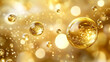 © Neural9 Project - Golden Bubbles Floating on a Bright and Shimmering Background