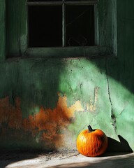 Wall Mural - pumpkin shadow on the wall