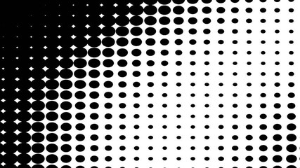 Wall Mural - Halftone background animation with black and white colors