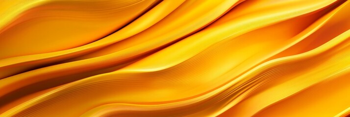 Canvas Print - Abstract Yellow Curved Lines Pattern Background,  representing fluidity, energy, warmth, optimism, and movement.