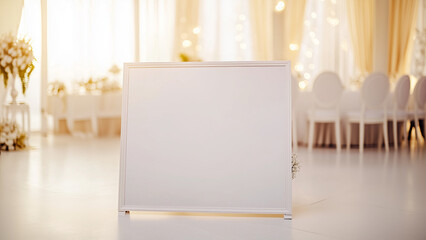 Elegant Wedding Venue Decor with Blank Signage,perfect for a sophisticated celebration