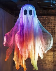 Wall Mural - Colorful ghost decoration for a festive event