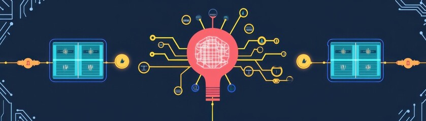 Abstract technology circuit design illustration
