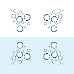 Wall Mural - bubble logo icon vector template