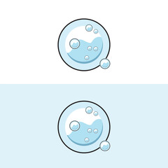 Wall Mural - bubble logo icon vector template