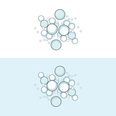 Wall Mural - bubble logo icon vector template