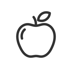 Wall Mural - apple line icon png illustration on transparent background