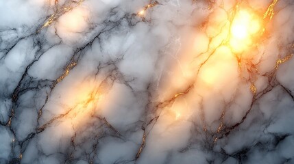 Abstract marble texture with glowing elements.