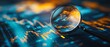 © weerayut - Magnifying glass focuses on data analytics, emphasizing growth and trends in financial markets.