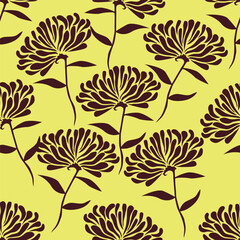 Creative collage contemporary floral seamless pattern leaf. Fashionable template for design. 