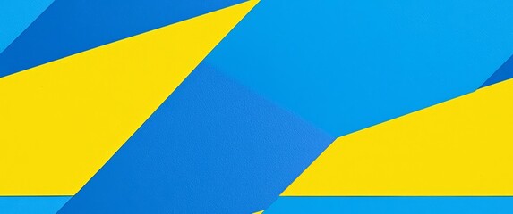 Wall Mural - seamless abstract blue and yellow color paper geometry composition background , isolated on white ba
