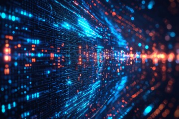Digital Technology background of data and network