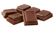 © Pic_It - composição com barras de chocolate ao leite isolado em fundo transparente