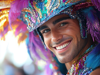 Captivating Carnival party celebration photos capturing the joy and excitement of guests dressed in costumes and dancing