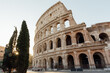 The Colosseum in Rome, Italy, at sunrise