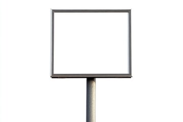 Sticker - A simple sign on a metal pole against a white background