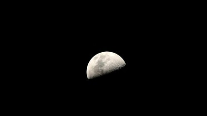 Wall Mural - Crescent moon, Moon illuminating the night. The moon its craters. Natural satellite. Observing the Moon telescope moon in the night sky