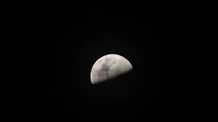 Wall Mural - moon in the sky Crescent moon, Moon illuminating the night. The moon its craters. Natural satellite. Observing the Moon telescope