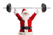 © Ljupco Smokovski - Santa claus lifting heavy weights