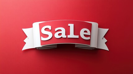 Black Friday Sale or Discount banner. Red clothes tag over red background. Modern minimal design with space for text. Template for promotion, advertising, web, social and fashion ads