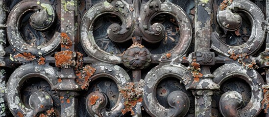 Metal Fence Detail in a Park