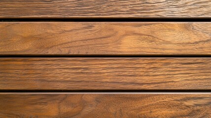 A close-up view of smooth, polished wooden planks arranged horizontally, showcasing the natural grain patterns and warm brown tones in a well-lit indoor setting