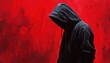 © Riaz Khan Awan - A hooded figure against a vivid red background, evoking secrecy and intrigue in a digitally enhanced world.