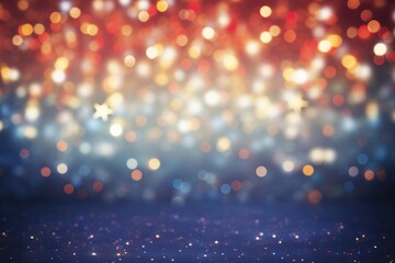 Abstract star bokeh background. Glittering shine lights. Christmas decorations, xmas holiday festival backdrop