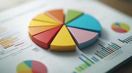 Poster - Colorful Pie Chart on Data Analysis Paper