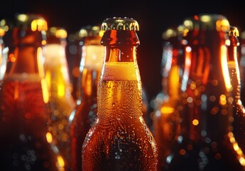 bottles of beer on a table