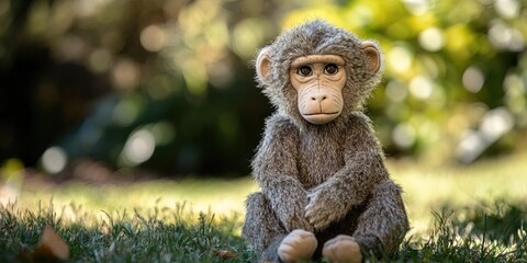 adorable stuffed animal baboon