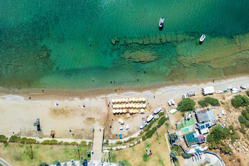 Wall Mural - Didim coastline drone view in Turkey