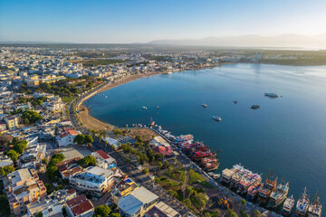 Wall Mural - Didim coastline drone view in Turkey