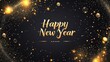 © Matthew - A festive design featuring 'Happy New Year' text surrounded by sparkling stars and planets on a dark background.