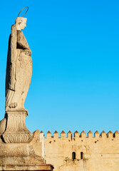 Wall Mural - Statue of Saint Raphael the Archangel on the Roman Bridge, Cordoba, Andalusia, Spain.