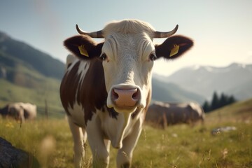 cow in the mountains