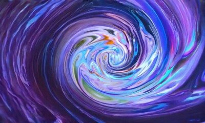 Wall Mural - colorful vortex energy with cosmic spiral waves, abstract futuristic digital background