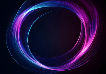 Creative digital tech circle on a dark background design. Big data and technology concept design. 3D Rendering design