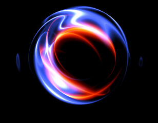 Wall Mural - Vivid abstract background. Beautiful swirl trail effect frame. Mystical portal. Bright sphere lens. Rotating lines. Glow ring. Magic ball. Led spiral. Glint lines. Focus place. Illusory flash
