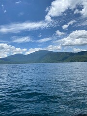 clouds over the lake